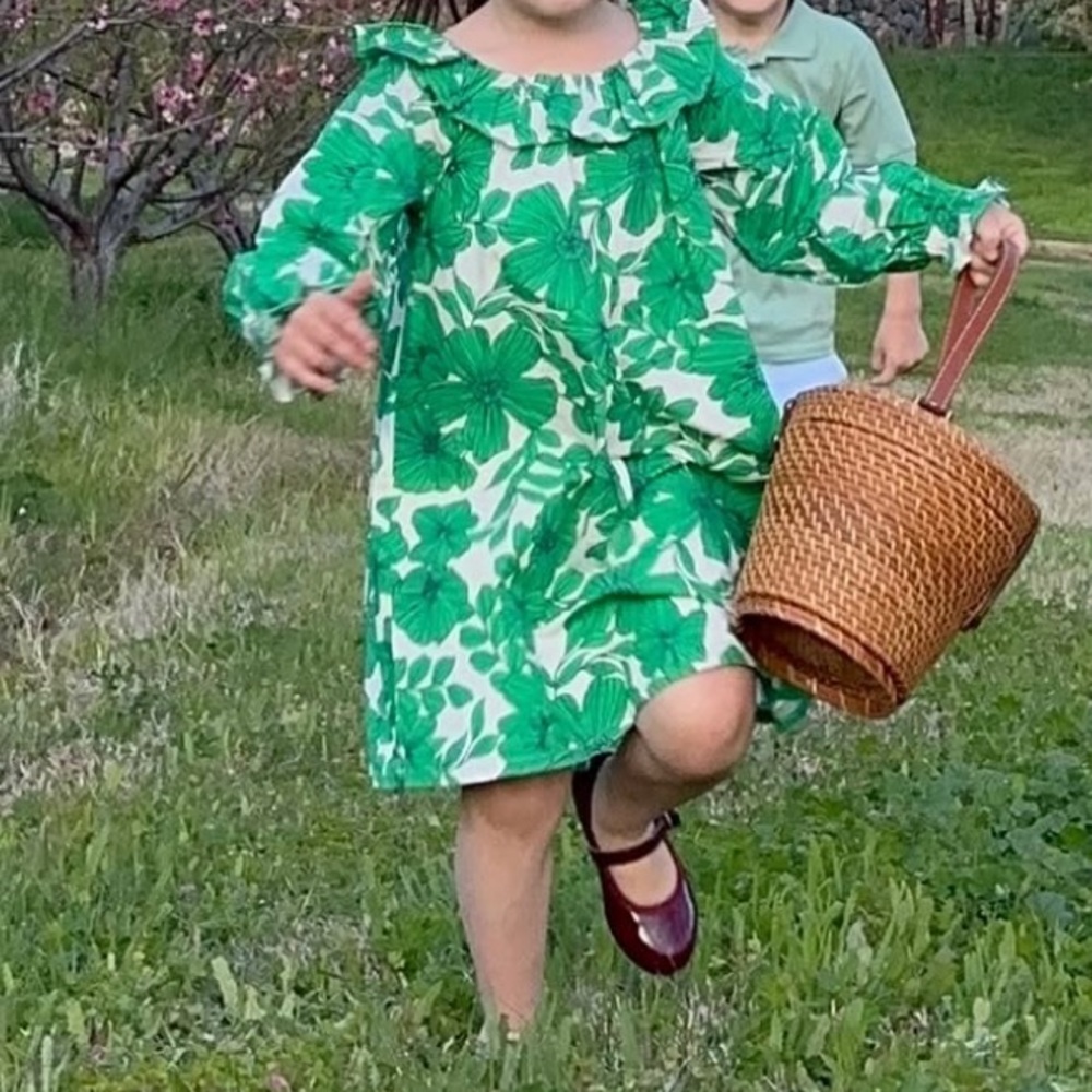 Crewcuts Leafy Green Dress